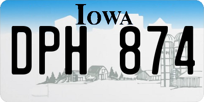 IA license plate DPH874