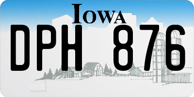 IA license plate DPH876