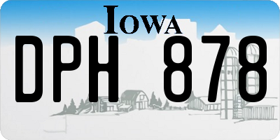 IA license plate DPH878