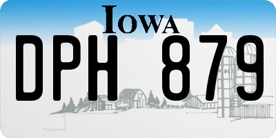 IA license plate DPH879