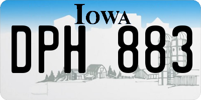 IA license plate DPH883