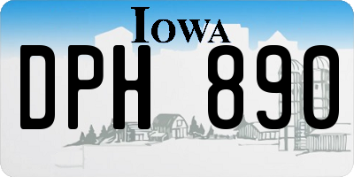 IA license plate DPH890