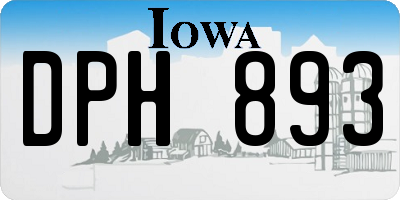 IA license plate DPH893