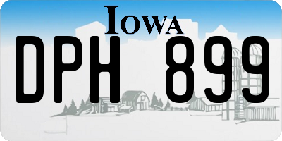 IA license plate DPH899