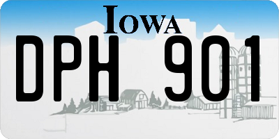 IA license plate DPH901
