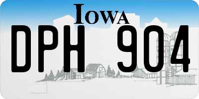 IA license plate DPH904