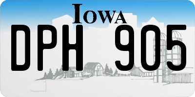 IA license plate DPH905