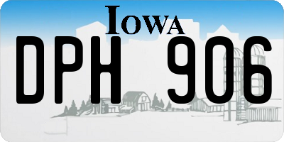 IA license plate DPH906