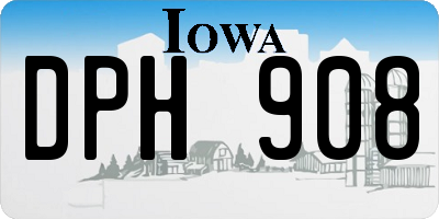 IA license plate DPH908