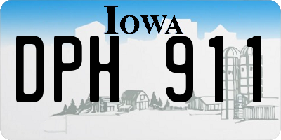 IA license plate DPH911