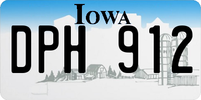IA license plate DPH912