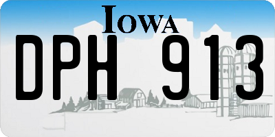 IA license plate DPH913