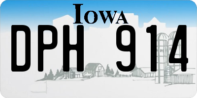 IA license plate DPH914