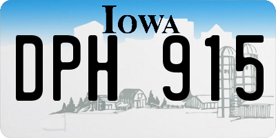 IA license plate DPH915