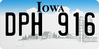 IA license plate DPH916