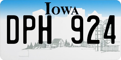 IA license plate DPH924