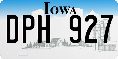 IA license plate DPH927