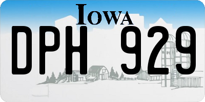 IA license plate DPH929