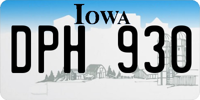 IA license plate DPH930