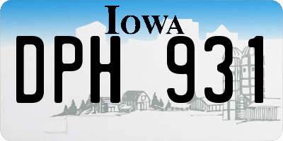 IA license plate DPH931