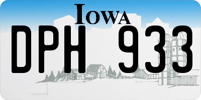 IA license plate DPH933
