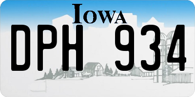 IA license plate DPH934