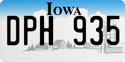 IA license plate DPH935