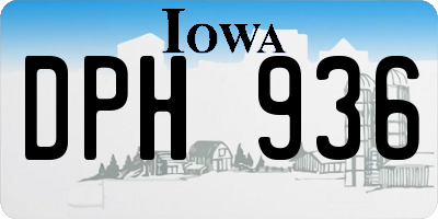 IA license plate DPH936