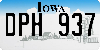 IA license plate DPH937