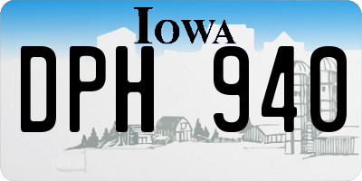 IA license plate DPH940