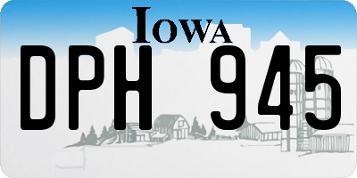 IA license plate DPH945