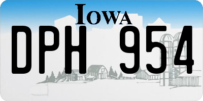 IA license plate DPH954