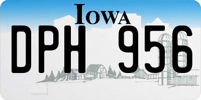 IA license plate DPH956