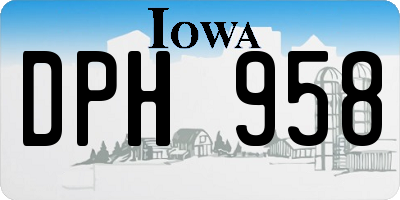 IA license plate DPH958