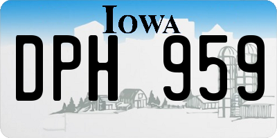 IA license plate DPH959
