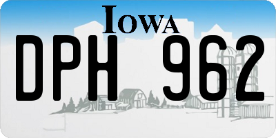 IA license plate DPH962