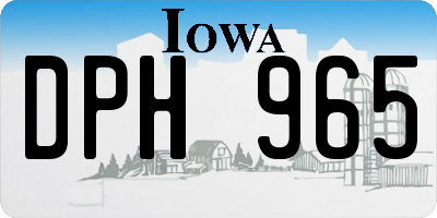 IA license plate DPH965