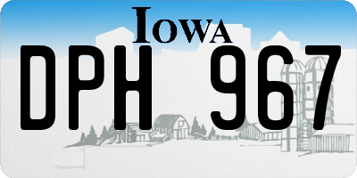 IA license plate DPH967