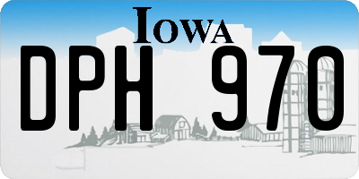 IA license plate DPH970