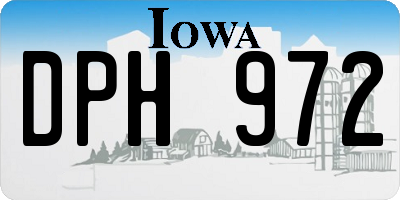 IA license plate DPH972