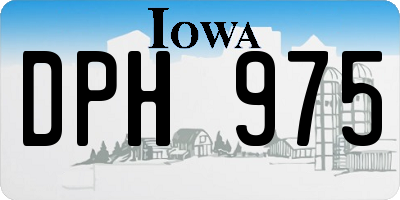 IA license plate DPH975