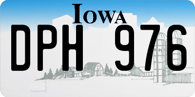 IA license plate DPH976