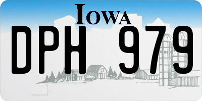 IA license plate DPH979