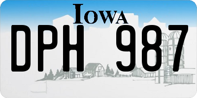 IA license plate DPH987