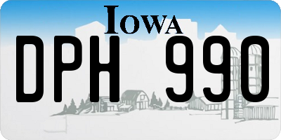 IA license plate DPH990