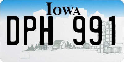IA license plate DPH991