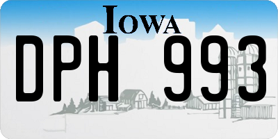 IA license plate DPH993