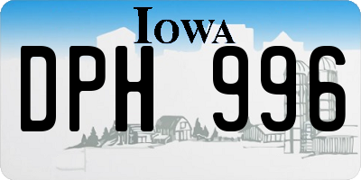 IA license plate DPH996