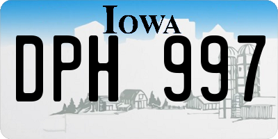 IA license plate DPH997