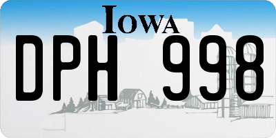 IA license plate DPH998